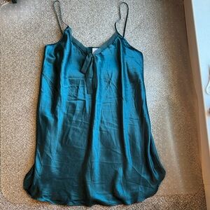 Secret Treasures Women’s Plus Size 3XL Teal Satin Elegant Night Gown